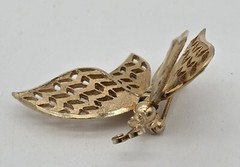 Coro Francois Butterfly Brooch Articulated Vintage Gold Tone Pin