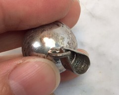 VTG Sterling Silver Etched Jingle Ball Pendant Mexico