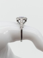 Designer $7000 3ct Natural Tanzanite VS G Diamond Platinum HALO Ring 8g
