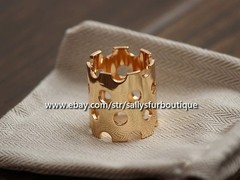 Sallys Quality 100% Copper Scarf Ring Hollow Tube Buckle Brooch For Silk Scarves