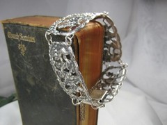 Vintage European Sterling Silver Story-Telling Panel Bracelet
