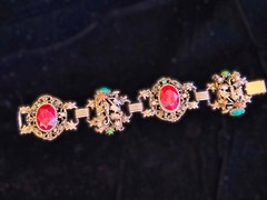 Vintage Ornate BOHO CHIC Gypsy Bracelet 7″ extended length – b1108