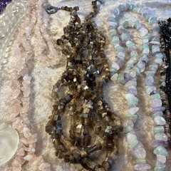 Vintage Modern Jewelry Lot Of 9 Natural Gemstone Semi precious Stones