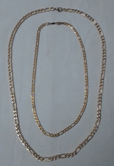 Vintage Lot of 2 Gold-Tone Stackable Flat Chain Necklace 16 – 24 inch