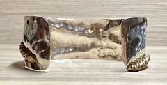 Southwestern Louis Booth Sterling Silver & Brass Twisted Rope Cuff Bracelet