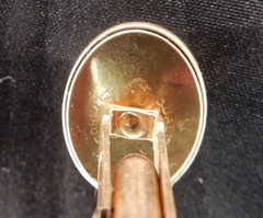 BEAUTIFUL Mid Century CORRECT QUALITY GOLD PLATED with Unk BLUE STONE CUFFLINKS