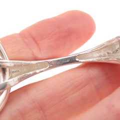 Gayer & Krauss 835 Silver Vintage Germany Horsebit Modernist Bracelet 6.75″