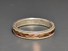 Vintage Wheeler Manufacturing Copper Band Ring Etched 3.5 mm Size 9