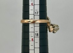 Vintage Original Natural Diamond Rose & White Gold Ring 583 14K Kyiv 1985 3,32 g