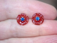 Carnelian Carved Flower 9MM Jackets For Studs Use With Any Stud Bridal Shower