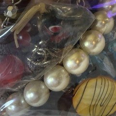 Vtg Craft Jewelry Lot Over 5 LBS Repurpose Beads Gemstones Harvest AB 6/26 CL