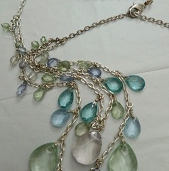 Women’s Layered Necklace Faceted Past Rhine Chandelier Style Ren Faire Romantic