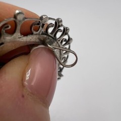 Vintage Egyptian Pharaoh Carved 800 Silver Pin Brooch Pendant Women’s Jewelry