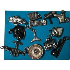 Vintage Sterling Silver Souvenir Travel Novelty Charms For Bracelet Many Marked