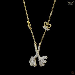 Lab Created Diamond 0.54ct Pendant Necklace Yellow Gold Plated Gift