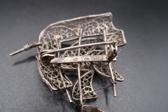 Vtg Brooch Pin Silver 800 Filigree Galleon Masted Ship Brooch Exquisite Detail