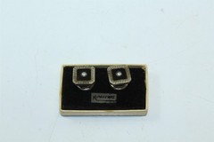 Vintage Snap Cufflinks Silvertone Alloy