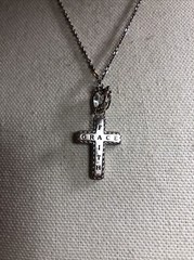30. John Hardy jai 925 Ster Grace Faith Hammered cross Enhancer pendant 35-17mm