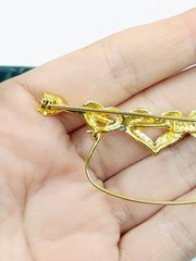 Vintage Heart Brooch Charm Holder Signed P.S.C.O.