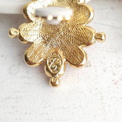 Vtg Elizabeth Taylor Avon Coral Brooch Clip Earrings Set Demi Parure Victorian
