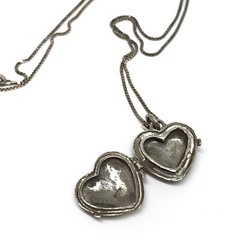 Vintage 925 Sterling Silver Marcasite Heart Locket Pendant Chain Necklace 24″