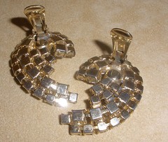 Juliana Climber Earrings in Aurora Borealis Stones in a Paisley Design by D & E