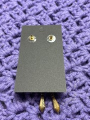 Vtg Boho Chain Charm Earrings Pink Faux Pearl Aventurine Goldstone Amethyst