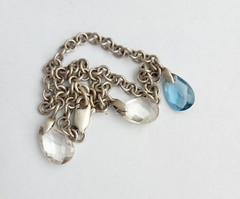 Vintage Bracelet with stones Sterling Silver 925 test Beautiful Women’s Jewelry