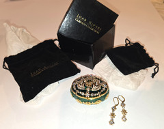 joan rivers jeweled secrets keepsake box Royal Dream brooch earrings pin
