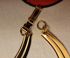 Vintage Vargas Cocktail Ring Necklace Set 18 KT H.G.E. Emerald Green Gold