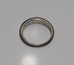 Vintage 14k Gold Heart Sterling Silver Ring 925 Size 6