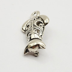 Cat Kitty Kitten Open Filigree Sterling Silver 925 Jezlaine Vintage Brooch Pin