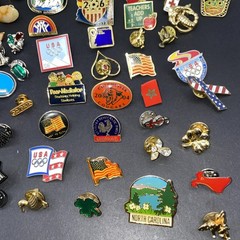 Hat Pin Lot Over 50 Assorted Some Signed Little To No Wear Except One