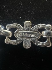 Vintage Monet Bracelet Silver And Gold Tone Signed 7”