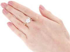 Antique 1.05Ct Diamond and 18k Yellow Gold Cluster Ring Circa 1930