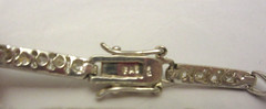 VTG FAS 925 Bracelet Sterling Silver Rhinestone Signed 7 inch