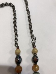 Antique Chinese Repousse Silver Tone Necklace