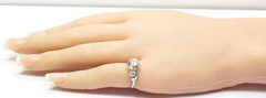 Antique 1920’s 3 Diamond Engagement Platinum Ring Size 5.5 UK-K1/2 EGL USA Deco