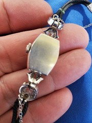 Original EARTH MINED DIAMOND Deco Elgin Watch Gatsby era Vintage PLATINUM Case