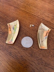Vintage Berebi Statement Earrings Gold White Pink Red Teal Purple Pierced