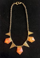 Vintage Bold Iridescent Geometric statement chocker
