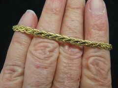 Vintage Gold Plated Byzantine Chain Bracelet BB