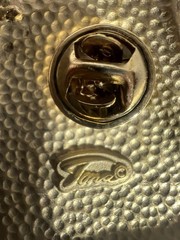 Vintage Tona Coin Purse And Real Dime Brooch Pin Brass