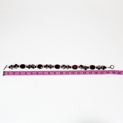 Handmade Faceted Irridescent Purple Crystal Bead Statement Necklace Large Oval