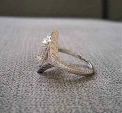 4.24Ct Art Deco Style Emerald Lab Created Diamond Wedding 14k White Gold FN Ring