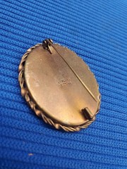 Vintage Micro Mosaic Daisy and Roses Oval Brooch – Made in Italy