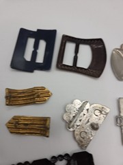 Vintage Art Deco Belt Buckles Dress Clasps Lot Metal Rhinestone Craft Repair