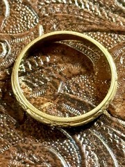 Vtg Art Deco 14k Yellow Gold Art Carved Orange Blossom Wedding Ring 9 1/2 3.24g