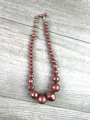 Vintage Unbranded Lot Of 2 Necklaces Faux Pearl/Bead Costume Jewelry