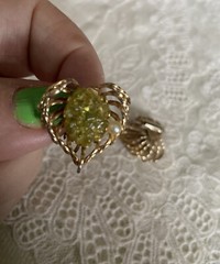 Vintage Gold Tone Clip On Earrings Jewelry JMS-53